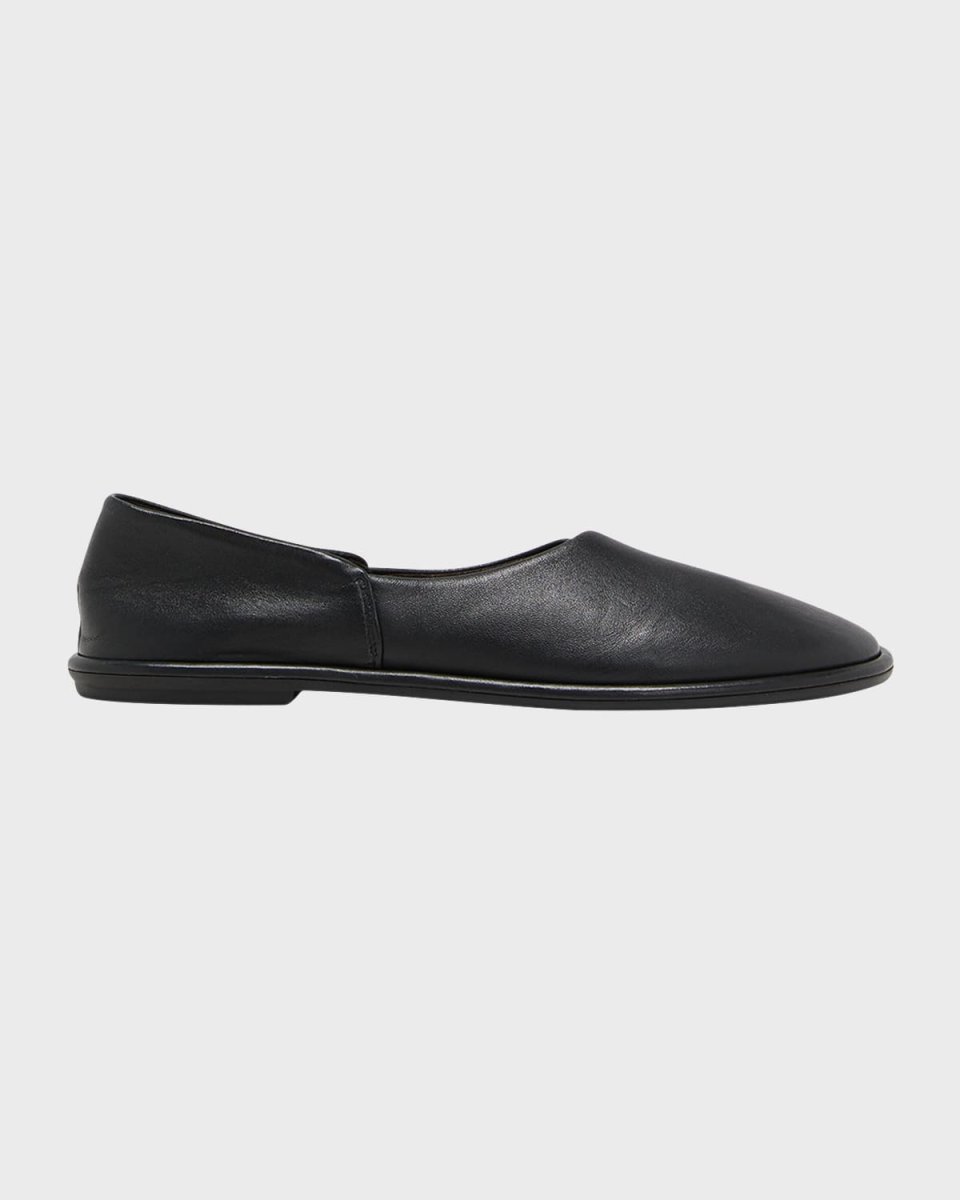 Canal Leather Ballerina Flats